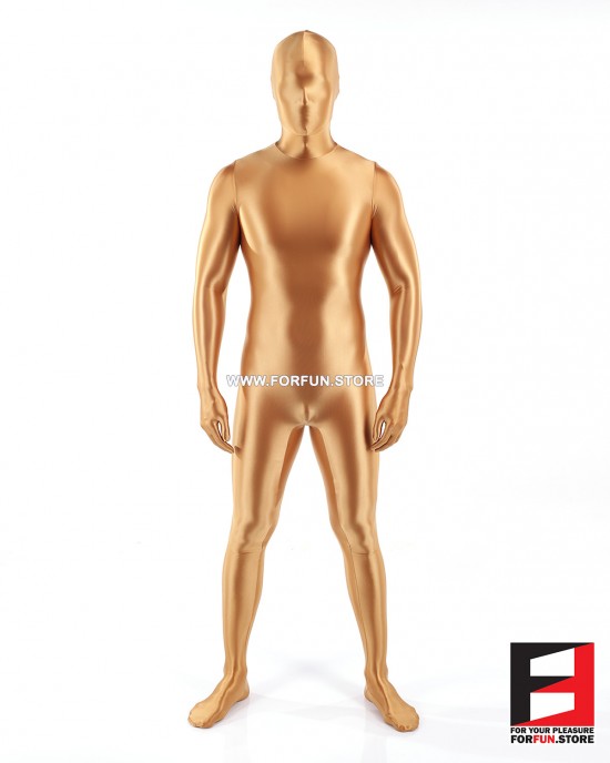 SPANDEX SLICK FUNSUIT GOLD FS02