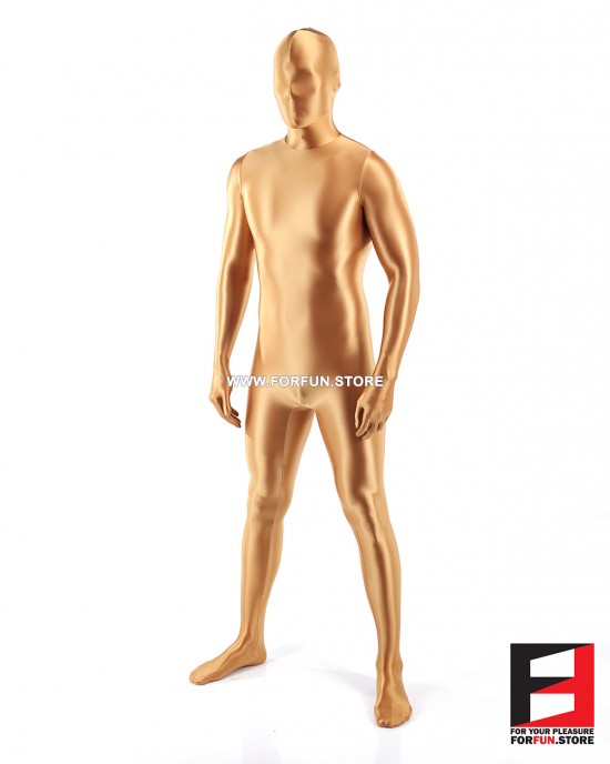 SPANDEX SLICK FUNSUIT GOLD FS02