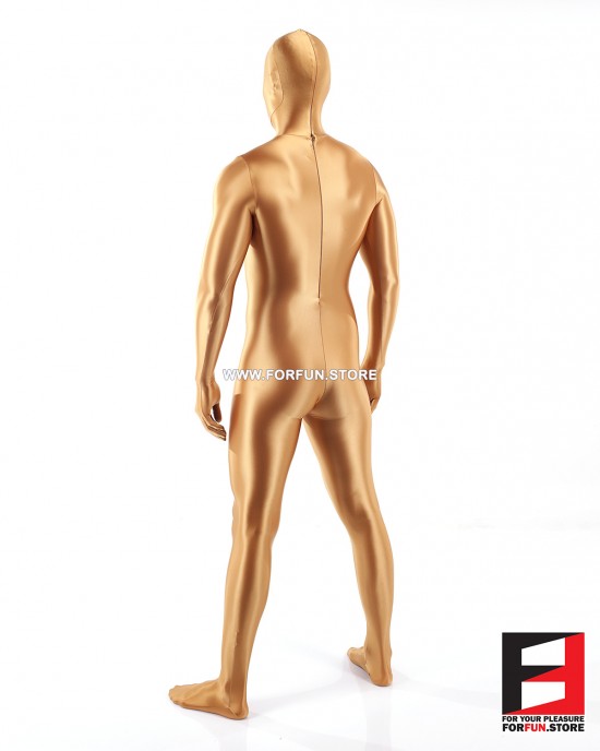 SPANDEX SLICK FUNSUIT GOLD FS02