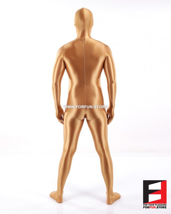 SPANDEX SLICK FUNSUIT GOLD FS02