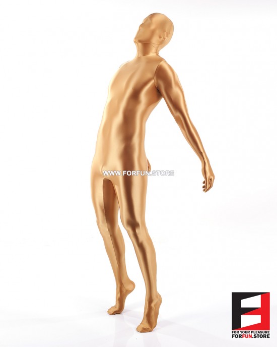 SPANDEX SLICK FUNSUIT GOLD FS02