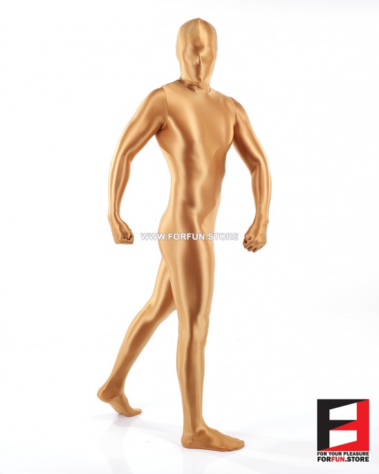 SPANDEX SLICK FUNSUIT GOLD FS02