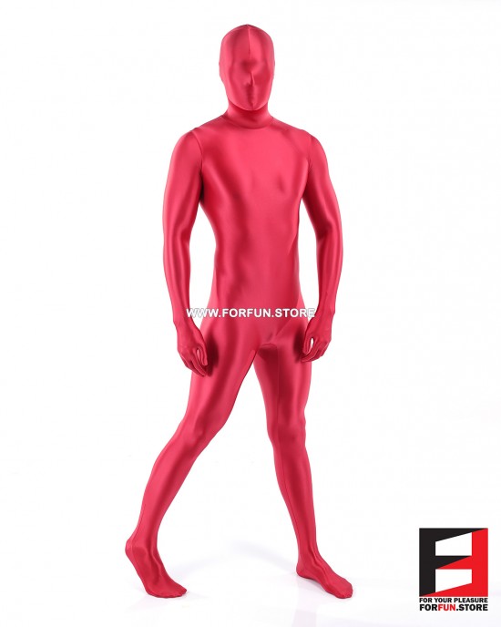 SPANDEX SLICK FUNSUIT RED FS02