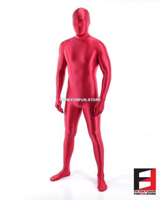 SPANDEX SLICK FUNSUIT RED FS02