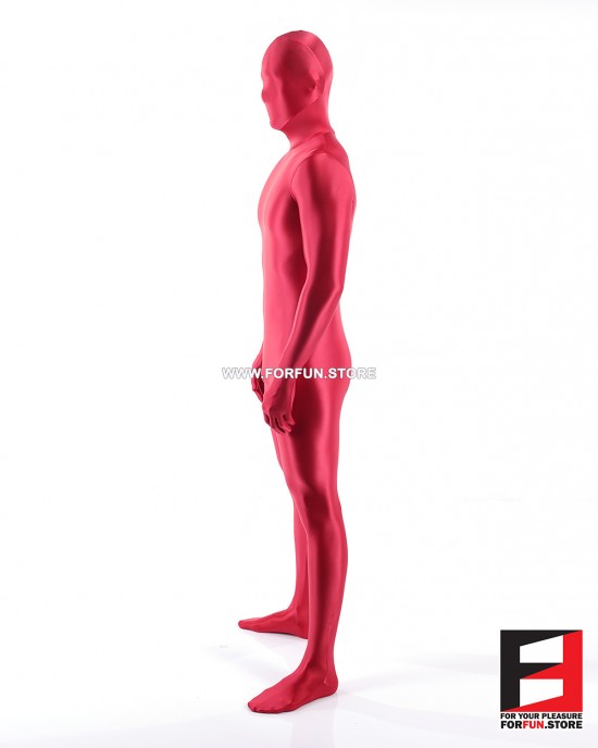 SPANDEX SLICK FUNSUIT RED FS02