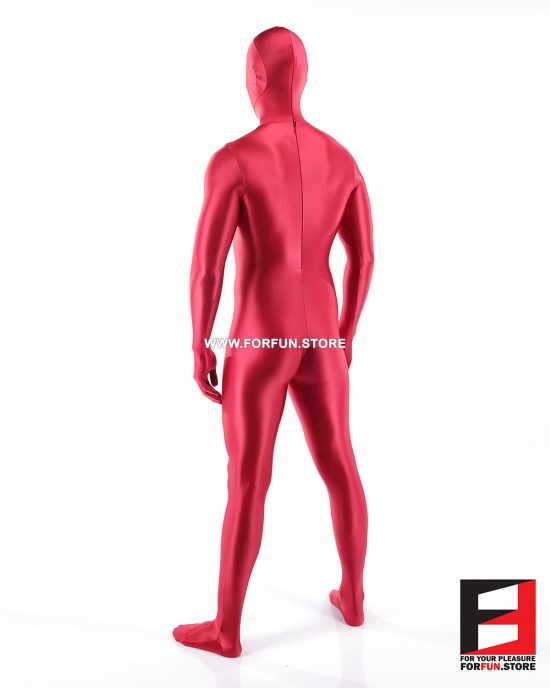 SPANDEX SLICK FUNSUIT RED FS02