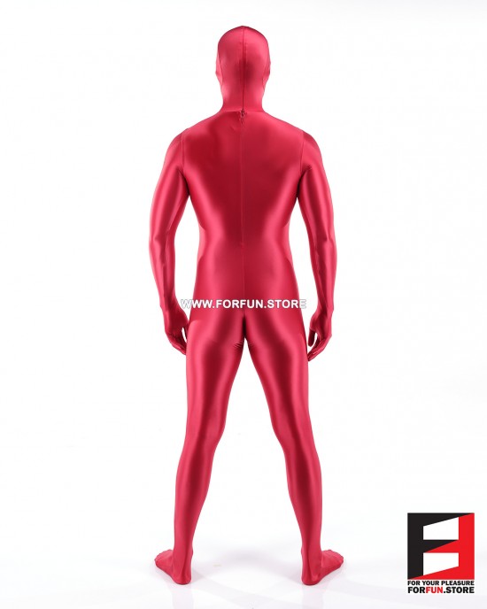SPANDEX SLICK FUNSUIT RED FS02