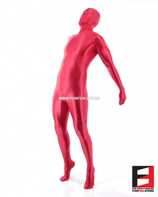 SPANDEX SLICK FUNSUIT RED FS02