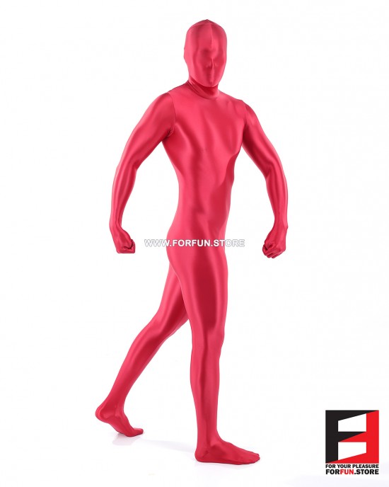 SPANDEX SLICK FUNSUIT RED FS02