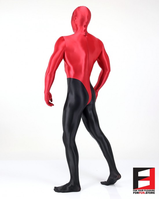 SPANDEX SLICK FUNSUIT RED&BLACK FS02B-0801