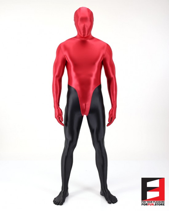 SPANDEX SLICK FUNSUIT RED&BLACK FS02B-0801