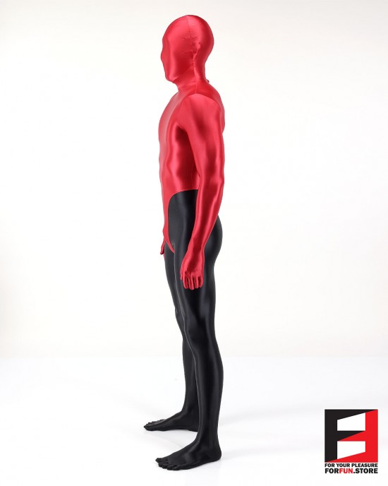 SPANDEX SLICK FUNSUIT RED&BLACK FS02B-0801