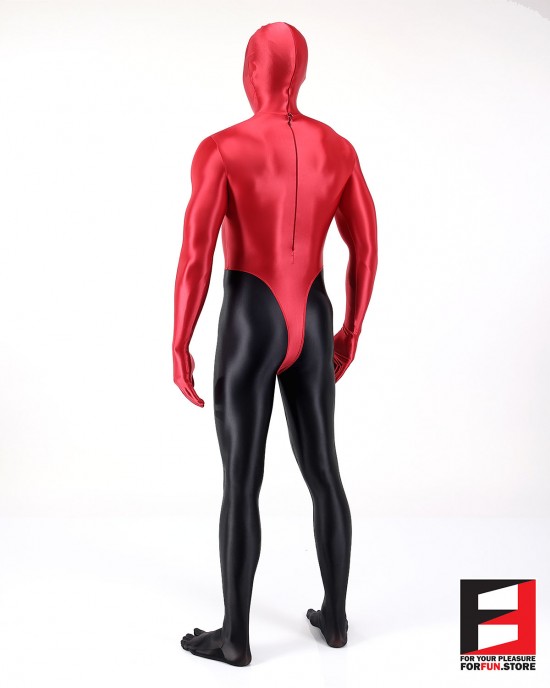 SPANDEX SLICK FUNSUIT RED&BLACK FS02B-0801