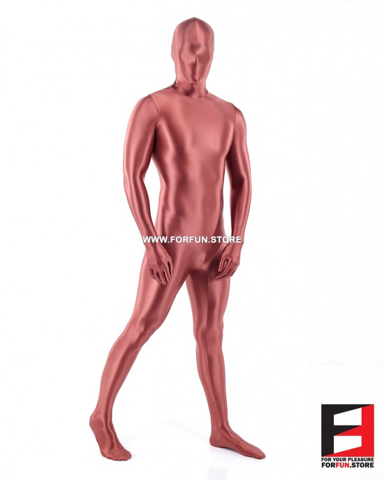 SPANDEX SLICK FUNSUIT BRONZE FS02