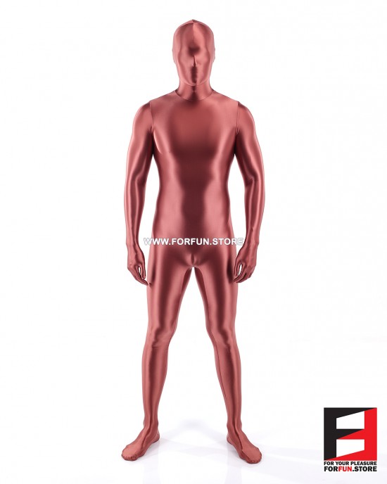 SPANDEX SLICK FUNSUIT BRONZE FS02