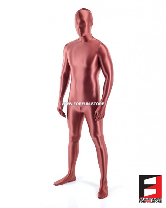 SPANDEX SLICK FUNSUIT BRONZE FS02