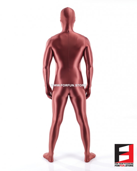 SPANDEX SLICK FUNSUIT BRONZE FS02