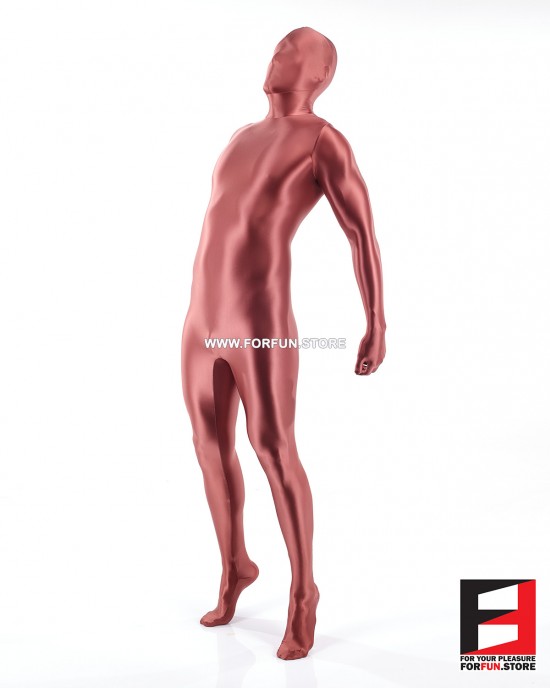 SPANDEX SLICK FUNSUIT BRONZE FS02