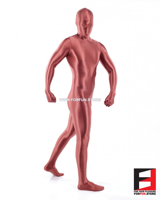 SPANDEX SLICK FUNSUIT BRONZE FS02