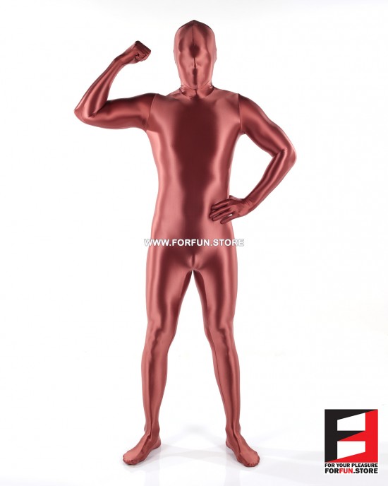 SPANDEX SLICK FUNSUIT BRONZE FS02