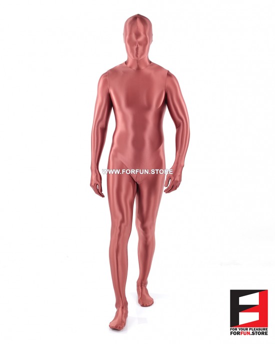 SPANDEX SLICK FUNSUIT BRONZE FS02