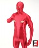 SPANDEX SLICK FUNSUIT WITH CHEST ZIPPERS RED FS02