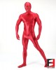 SPANDEX SLICK FUNSUIT WITH CHEST ZIPPERS RED FS02