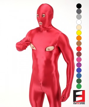 SPANDEX SLICK FUNSUIT WITH CHEST ZIPPERS FS02 - 16 Colors Available SPANDEX SLICK FUNSUIT WITH CHEST ZIPPERS FS02 - 16 Colors Available