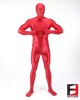 SPANDEX SLICK FUNSUIT WITH CHEST ZIPPERS RED FS02