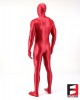 SPANDEX SLICK FUNSUIT WITH CHEST ZIPPERS RED FS02