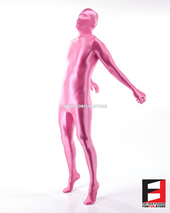 SPANDEX SLICK FUNSUIT PINK FS02