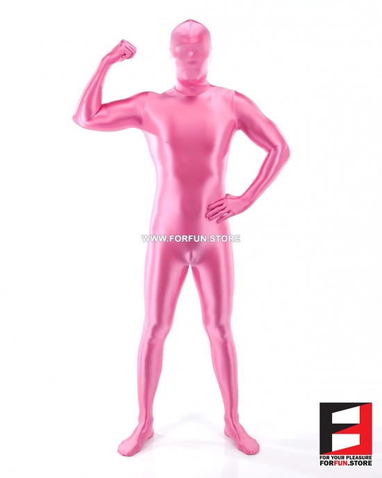SPANDEX SLICK FUNSUIT PINK FS02