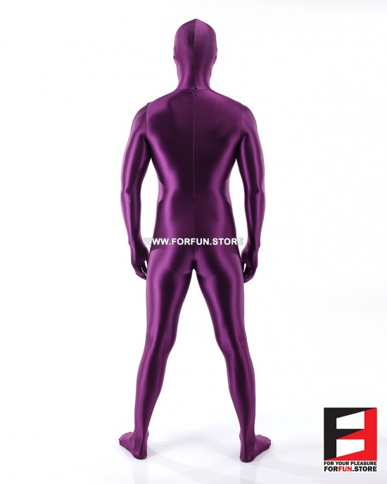SPANDEX SLICK FUNSUIT PURPLE FS02