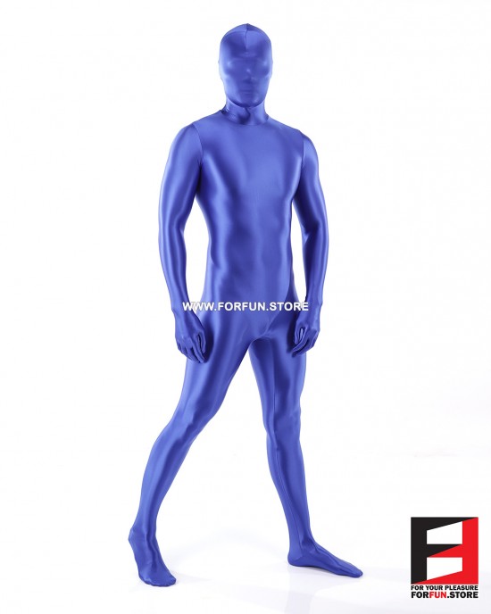 SPANDEX SLICK FUNSUIT BLUE FS02