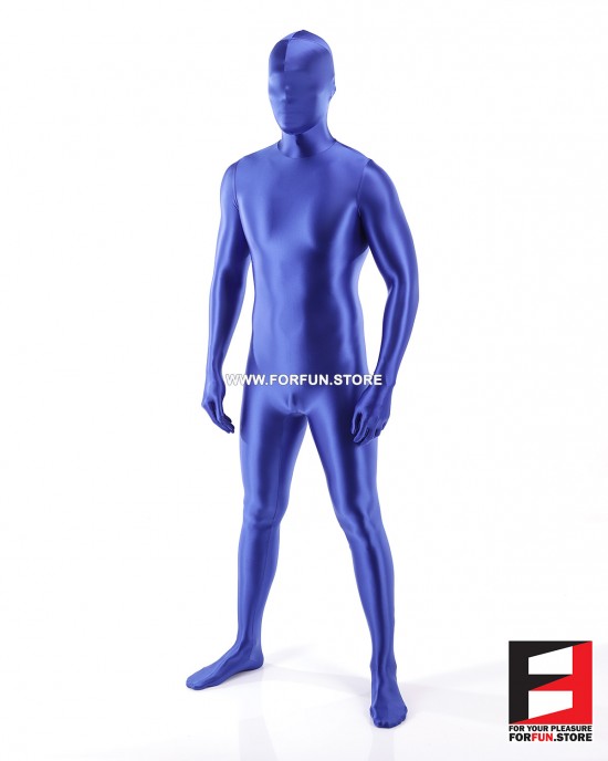 SPANDEX SLICK FUNSUIT BLUE FS02