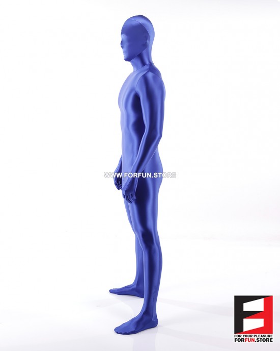 SPANDEX SLICK FUNSUIT BLUE FS02