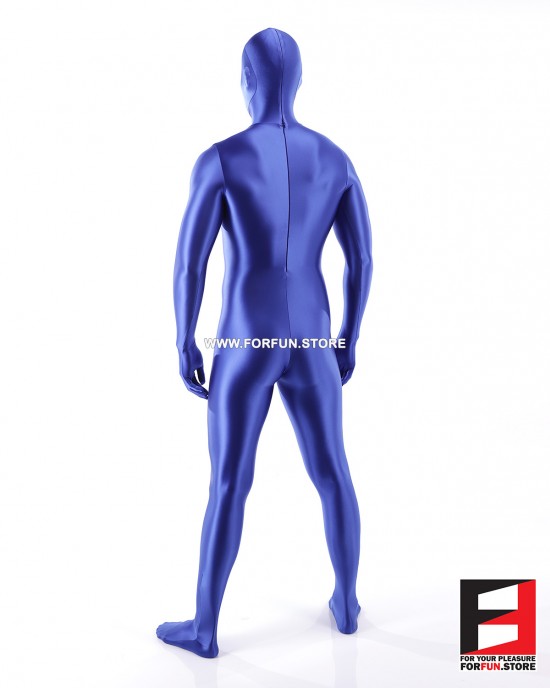 SPANDEX SLICK FUNSUIT BLUE FS02