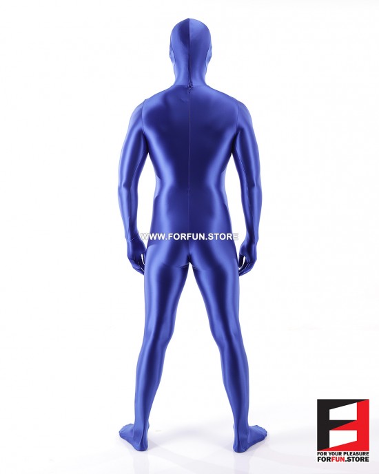SPANDEX SLICK FUNSUIT BLUE FS02