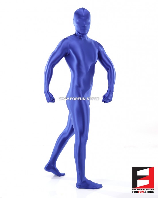 SPANDEX SLICK FUNSUIT BLUE FS02