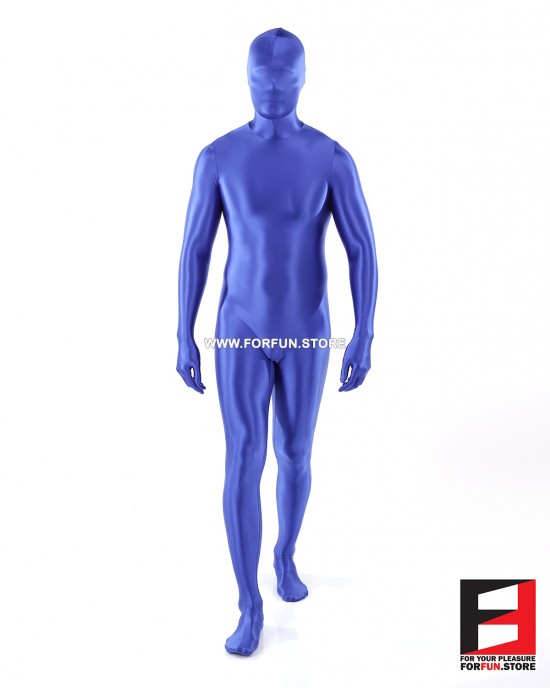 SPANDEX SLICK FUNSUIT BLUE FS02