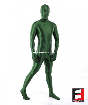 SPANDEX SLICK FUNSUIT GREEN DARK FS02