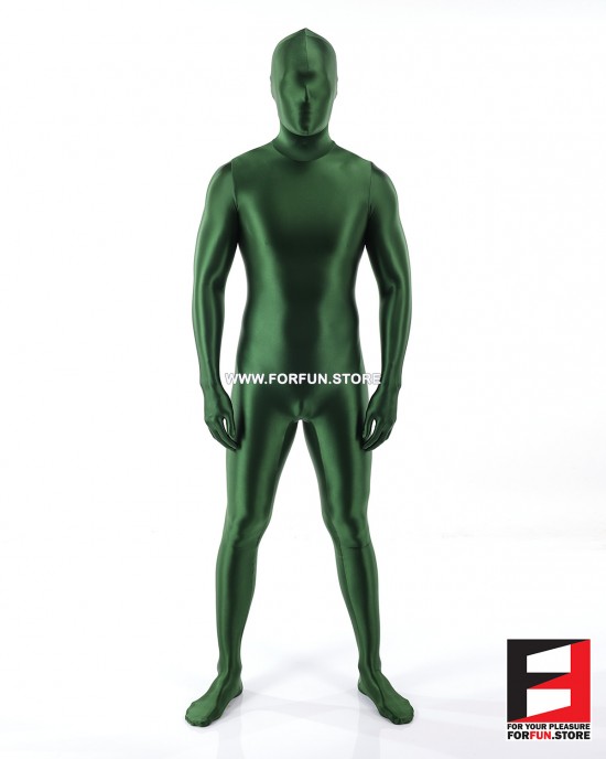 SPANDEX SLICK FUNSUIT GREEN DARK FS02