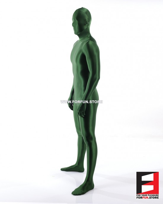 SPANDEX SLICK FUNSUIT GREEN DARK FS02