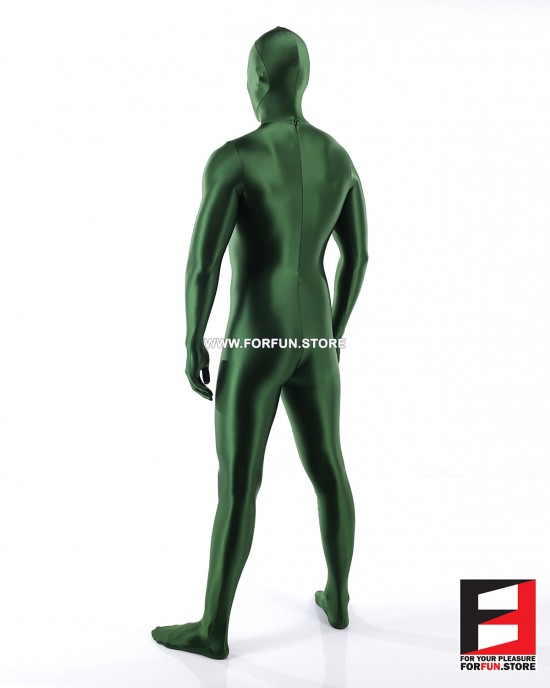 SPANDEX SLICK FUNSUIT GREEN DARK FS02