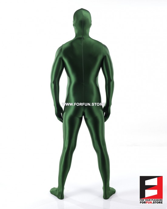 SPANDEX SLICK FUNSUIT GREEN DARK FS02