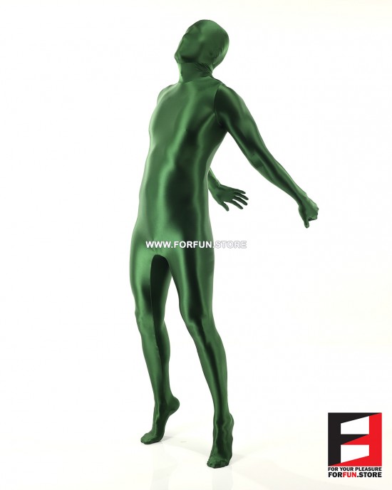 SPANDEX SLICK FUNSUIT GREEN DARK FS02