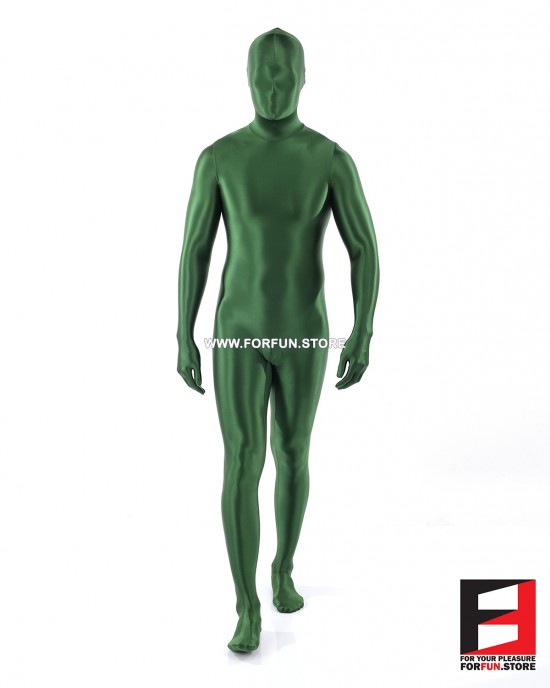 SPANDEX SLICK FUNSUIT GREEN DARK FS02