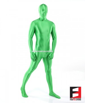 SPANDEX SLICK FUNSUIT GREEN LIGHT FS02