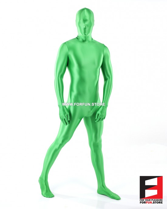 SPANDEX SLICK FUNSUIT GREEN LIGHT FS02