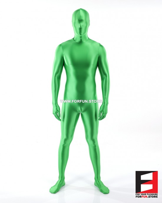 SPANDEX SLICK FUNSUIT GREEN LIGHT FS02